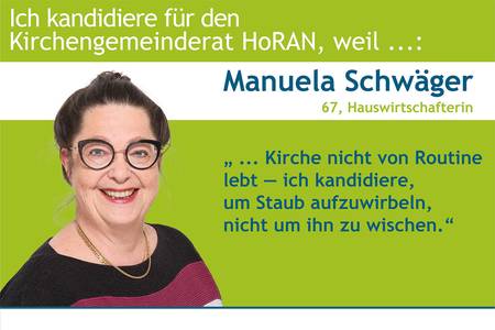 Quelle: M. Dahlinger für HoRAN Manuela Schwäger kandidiert.