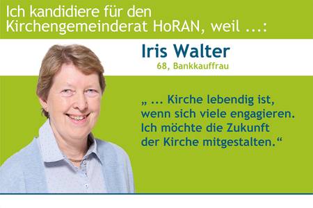 Quelle: M. Dahlinger für HoRAN Iris Walter kandidiert