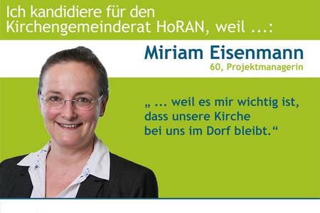 Quelle: M. Dahlinger für HoRAN Miriam Eisenmann kandidiert.
